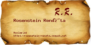 Rosenstein Renáta névjegykártya