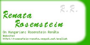 renata rosenstein business card