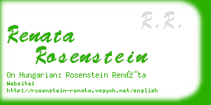 renata rosenstein business card